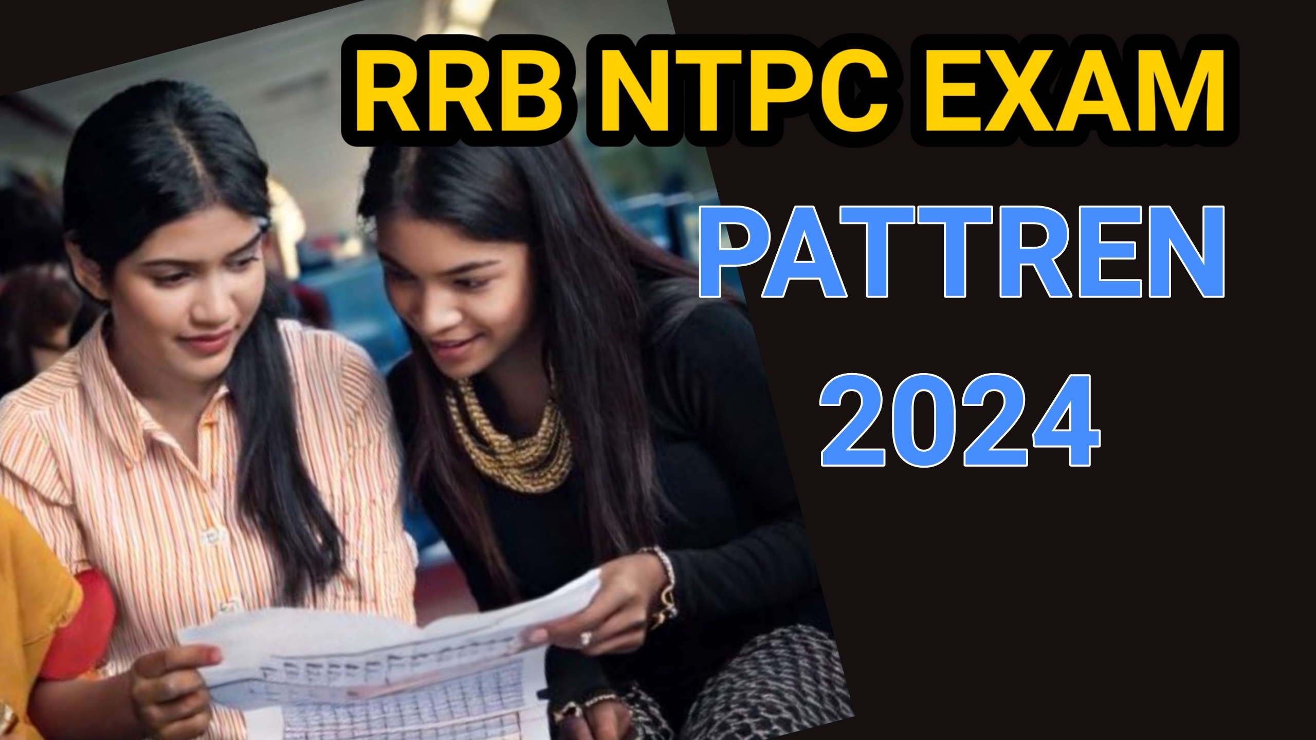 RRB NTPC Exam Pattern 2024, two student reading carefully rrb ntpc exam pattern