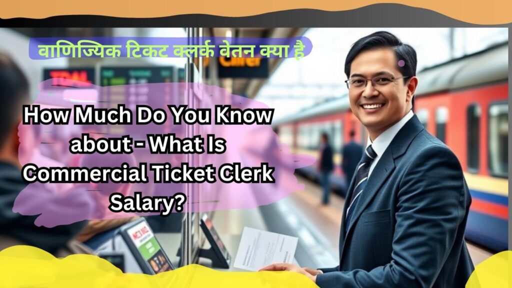 Commercial Ticket Clerk issuing tickets to passengers at a railway station counter.