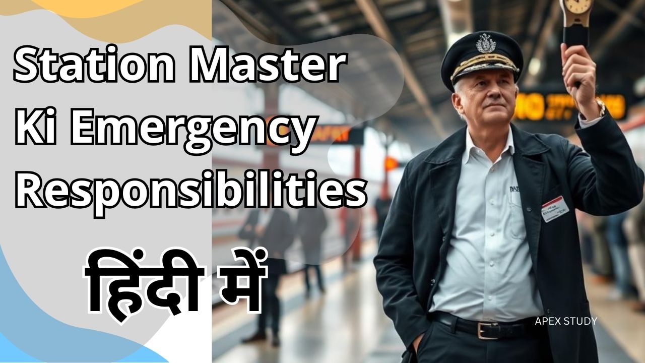 Station Master Ke Emergency Responsibilities: आपात स्थिति में स्टेशन मास्टर द्वारा यात्रियों की सुरक्षा, ट्रेन संचालन नियंत्रण, और आपातकालीन सेवाओं का प्रबंधन.