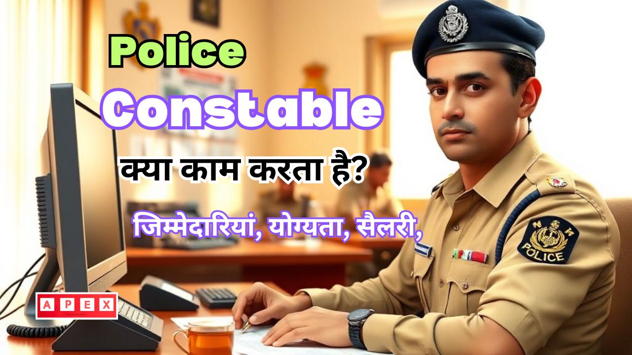 police constable office kam karta hua .