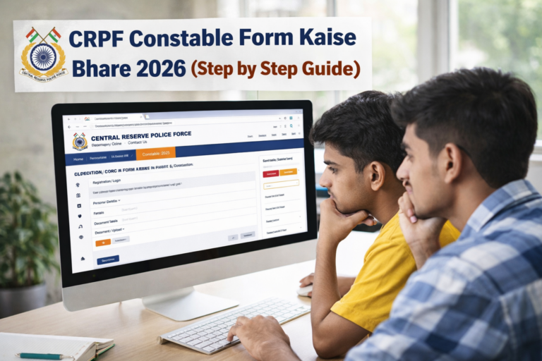 CRPF Constable Form Kaise Bhare 2026 students applying online on computer