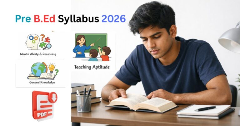 pre b ed syllabus 2026 pdf download overview