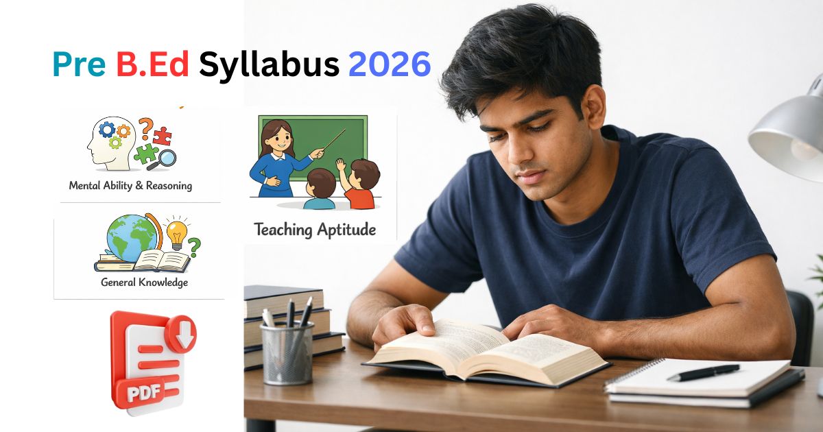 pre b ed syllabus 2026 pdf download overview